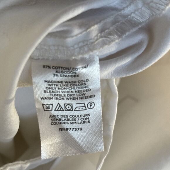 Ann Taylor White Ankle Length Chino Cotton Dress Pants size 16P - Picture 9 of 9